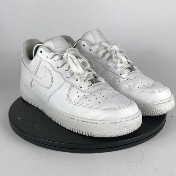 Nike Air Force 1 Low ‘07 Triple White Leather Shoes 315122-111 Men’s Size 9.5 - Picture 3 of 12